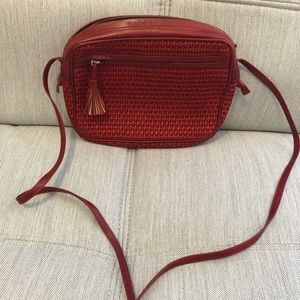 Bottega Veneta red crossbody bag
